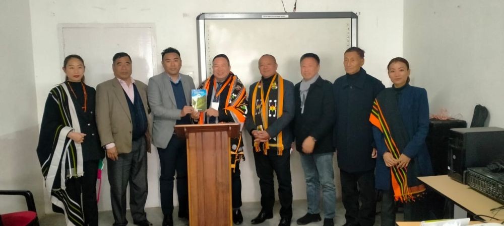 MLA Kuzholuzo Nienu along with CCLB officials during the launching of the book on December 29.